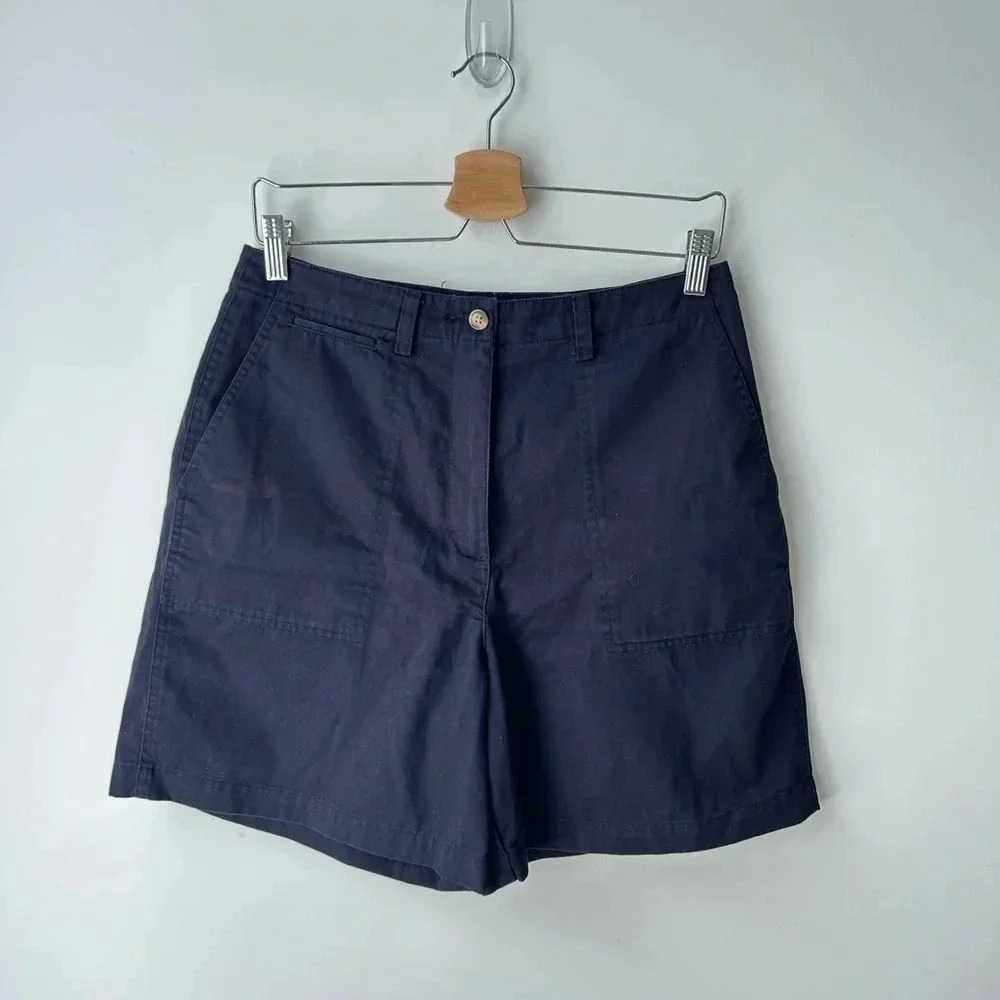 Talbots Navy Cotton Casual Shorts